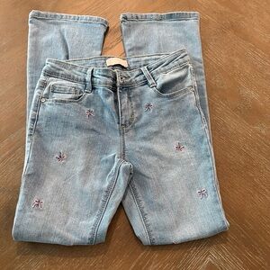 Light Blue Embroidered Women's Jeans